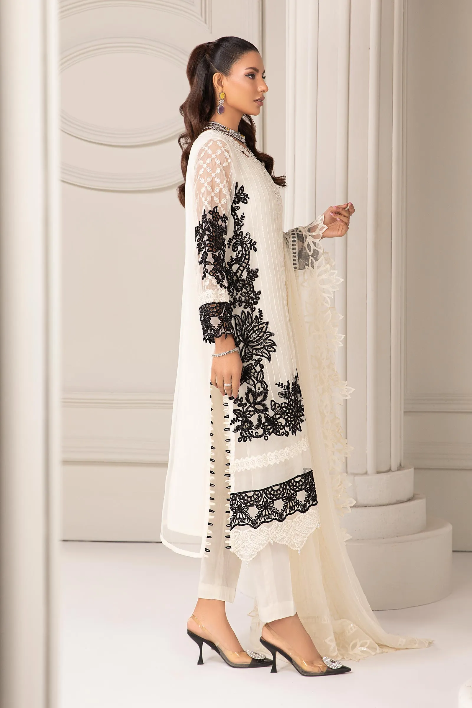 3 Piece Embroidered Organza Suit | SF-EF24-17