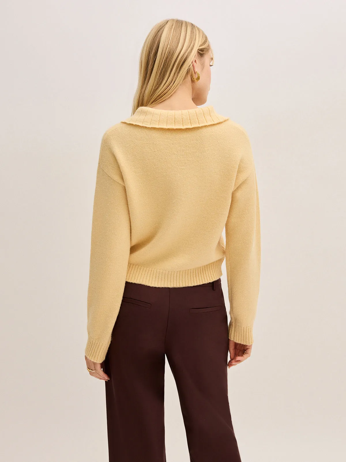 Abigail Butter Yellow Knit Cardigan