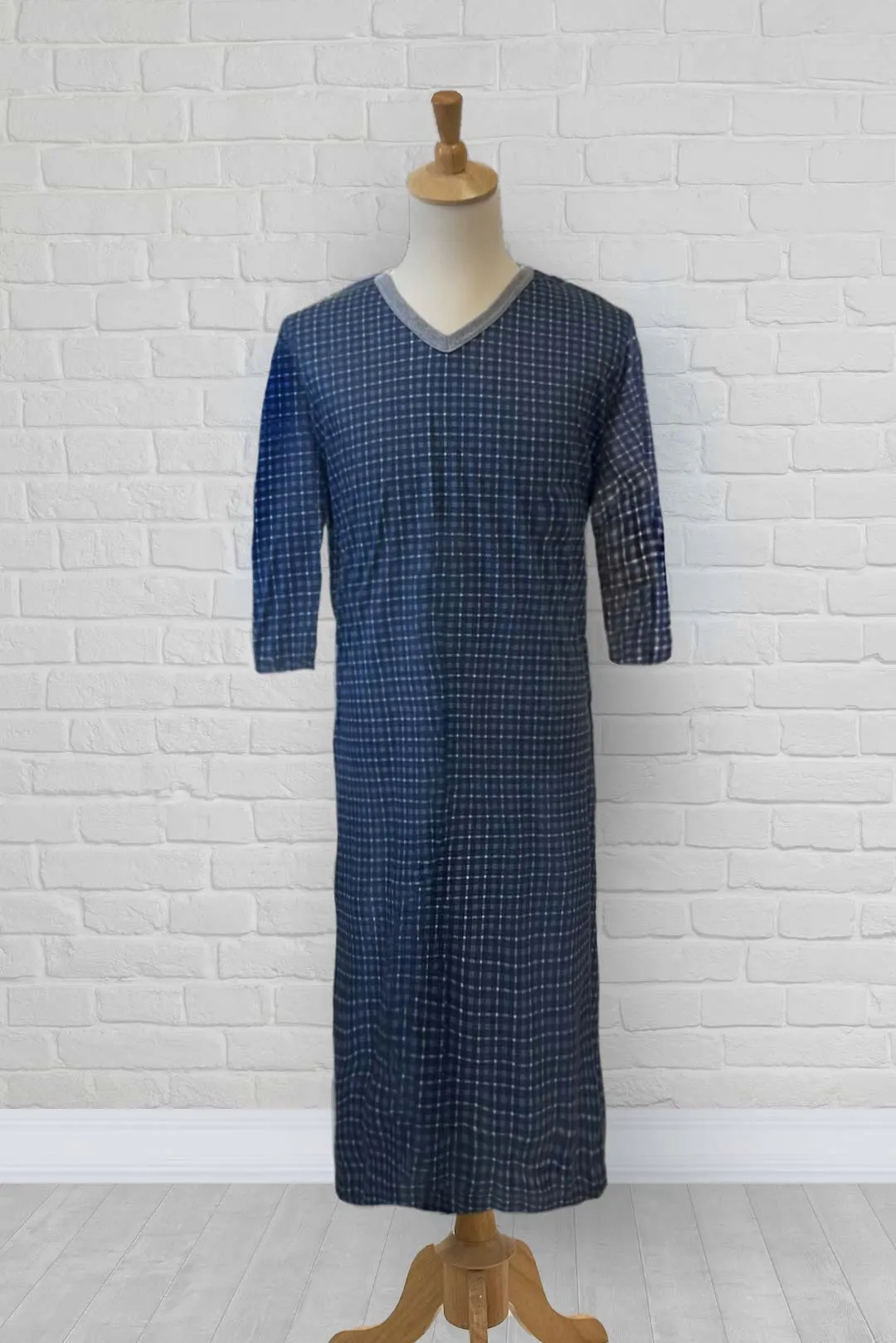 Adaptive Knit V-Neck Nightshirt