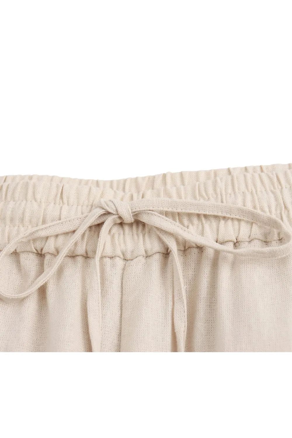 ‘Aurora’ Linen Straight-Leg Pants (4 Color)