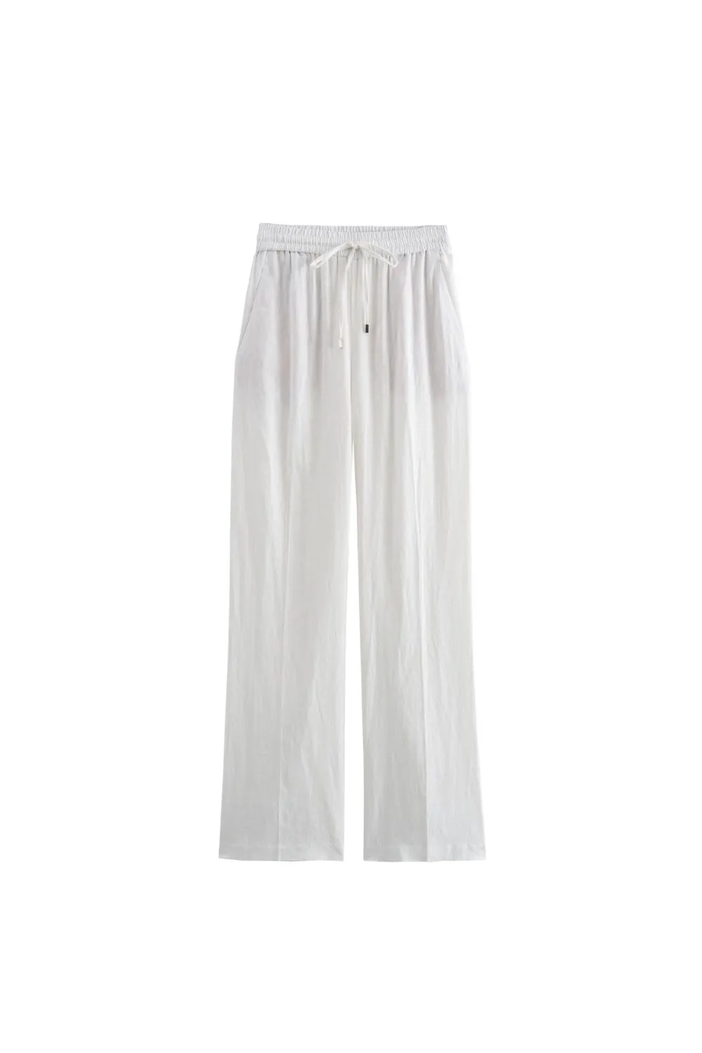 ‘Aurora’ Linen Straight-Leg Pants (4 Color)