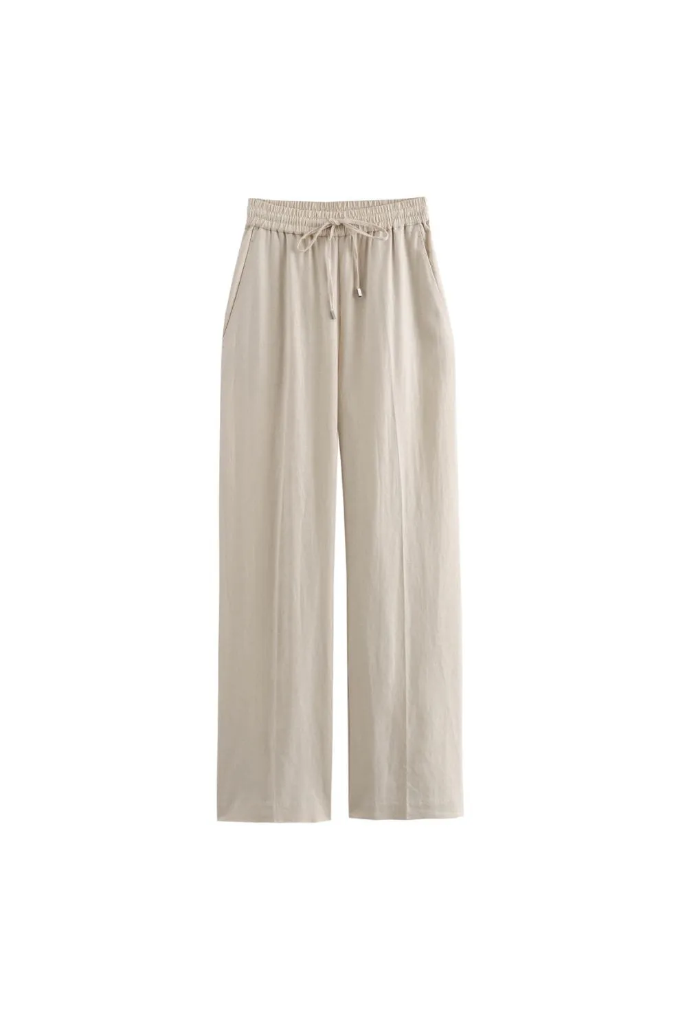 ‘Aurora’ Linen Straight-Leg Pants (4 Color)