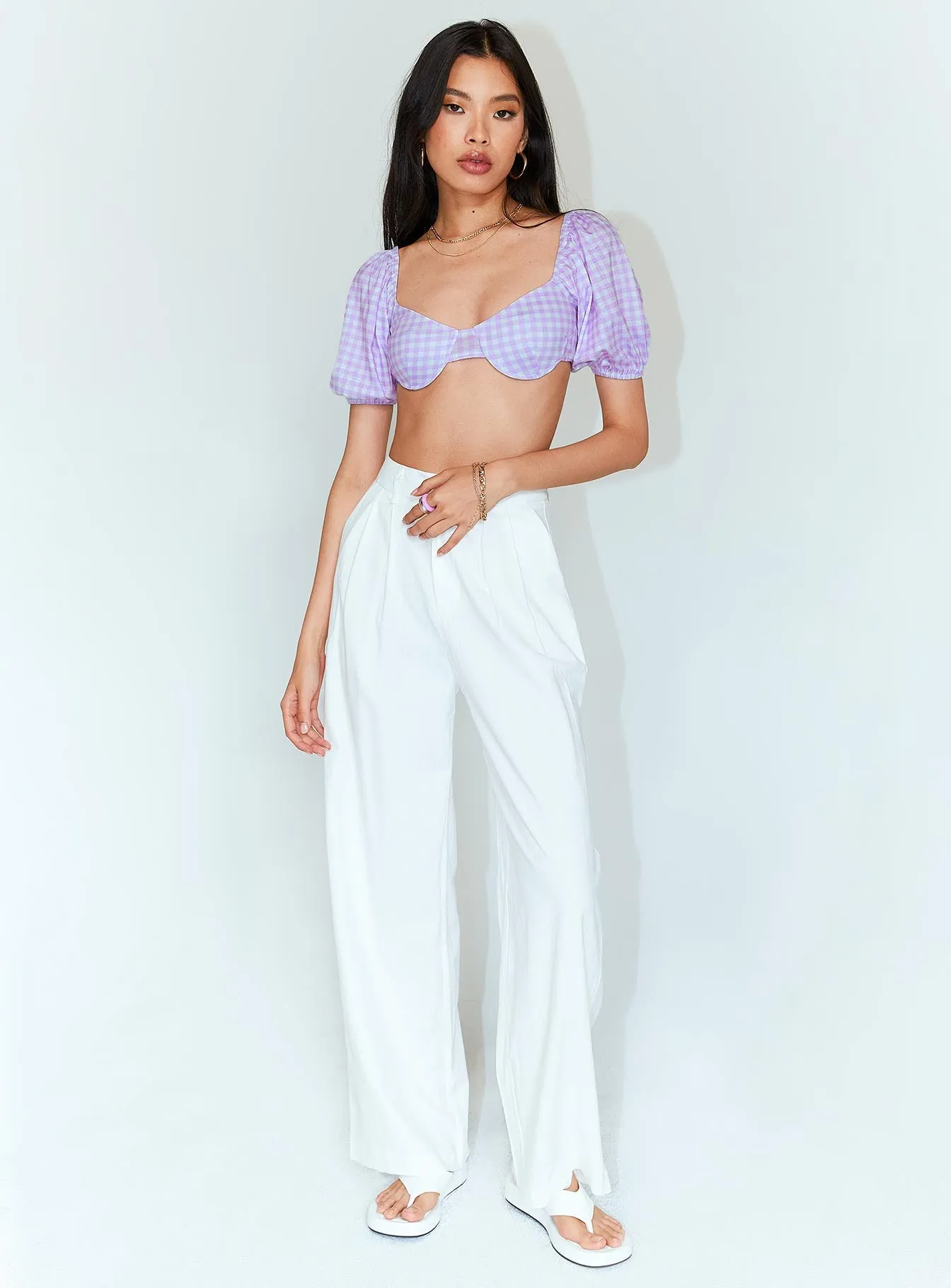 Ayla Linen Pants White Tall