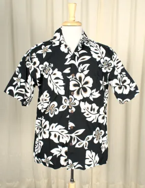 Black & White Hibiscus Shirt