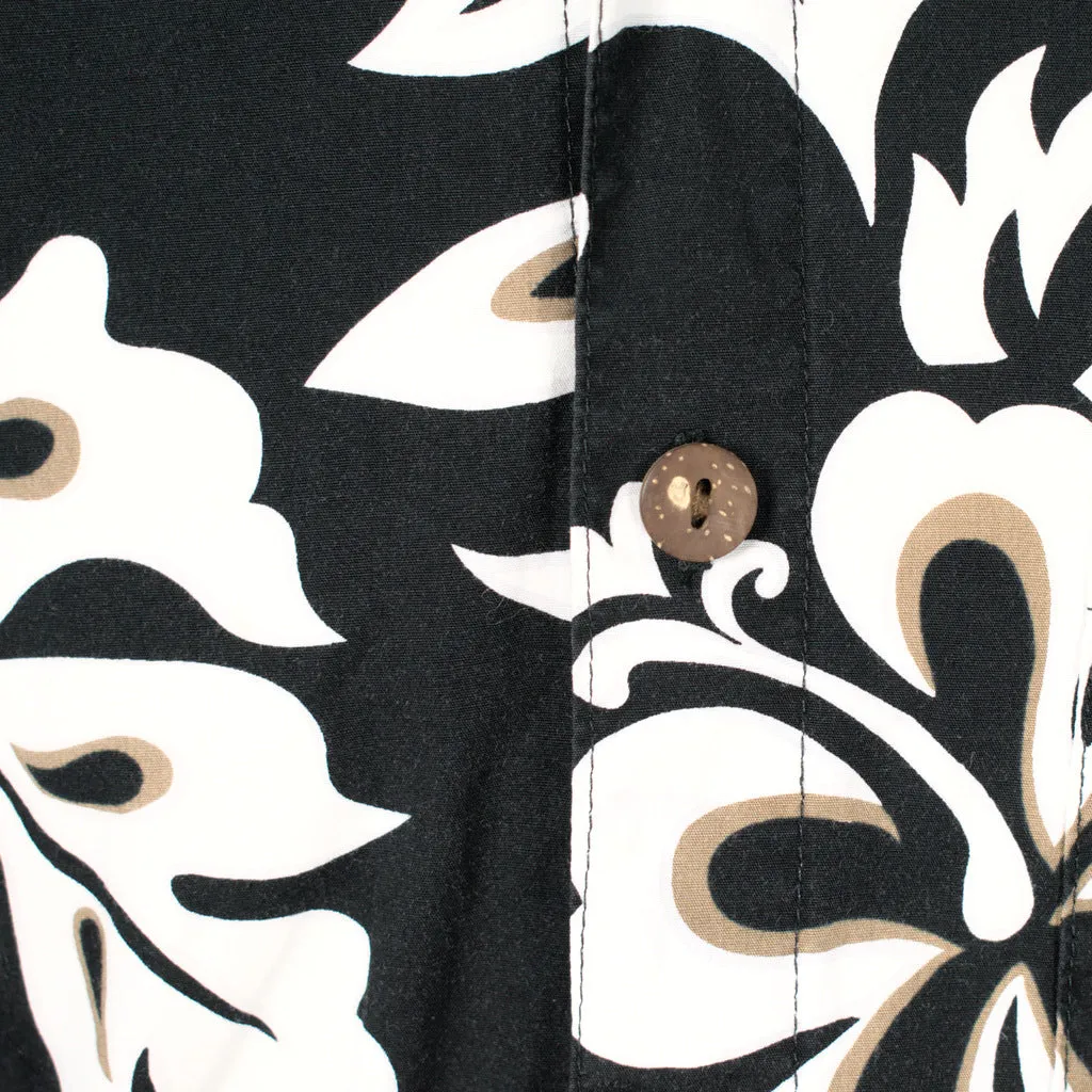 Black & White Hibiscus Shirt