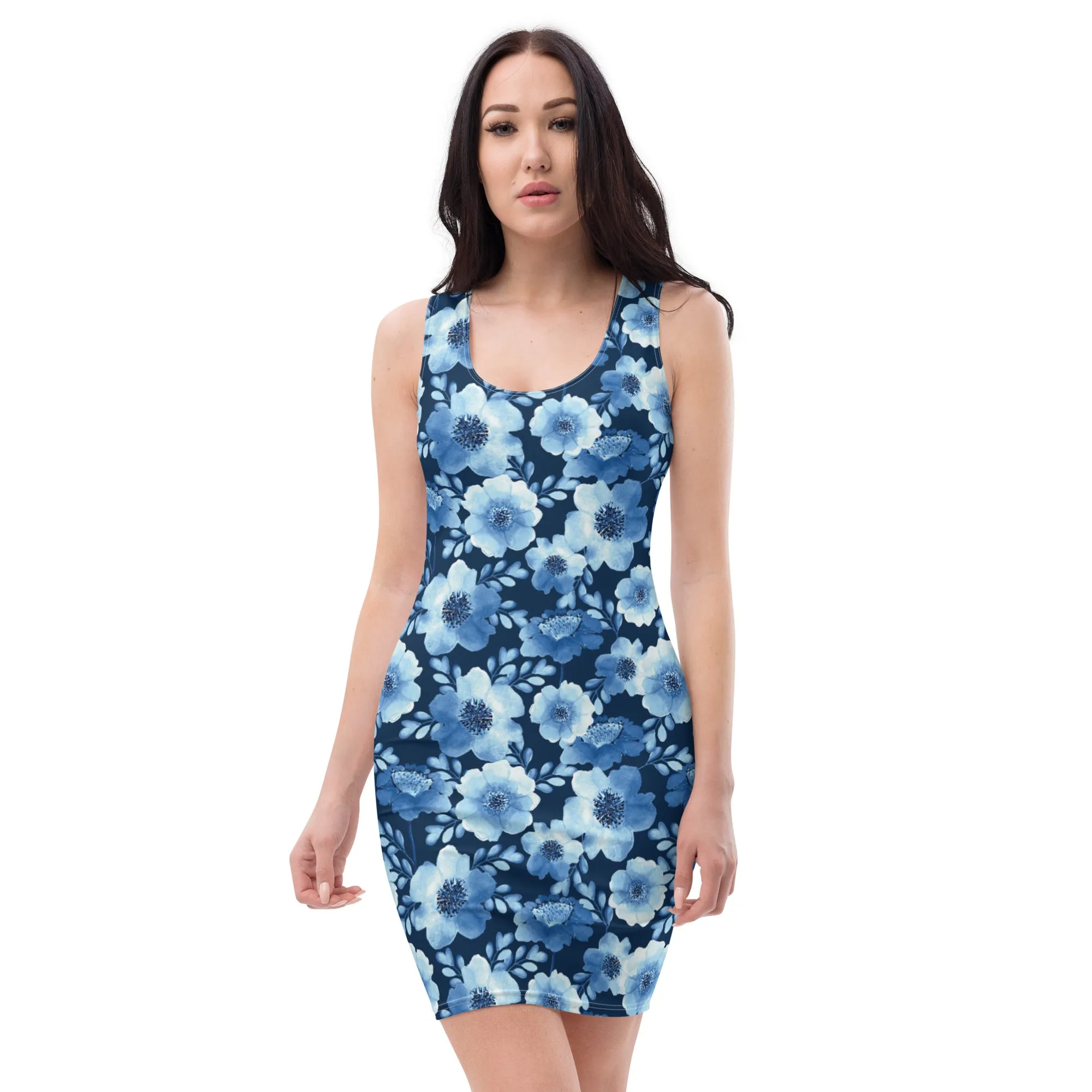 Bodycon Dress Patterns Flowers (Glamourange Luxury Bodycon Dresses Pattern for Women - 0013)