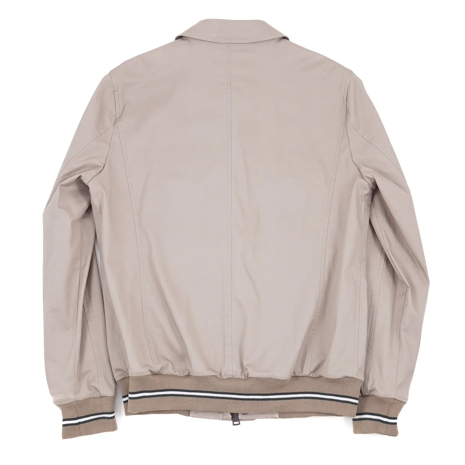 Borrelli Cotton Flight Jacket with Knit Details