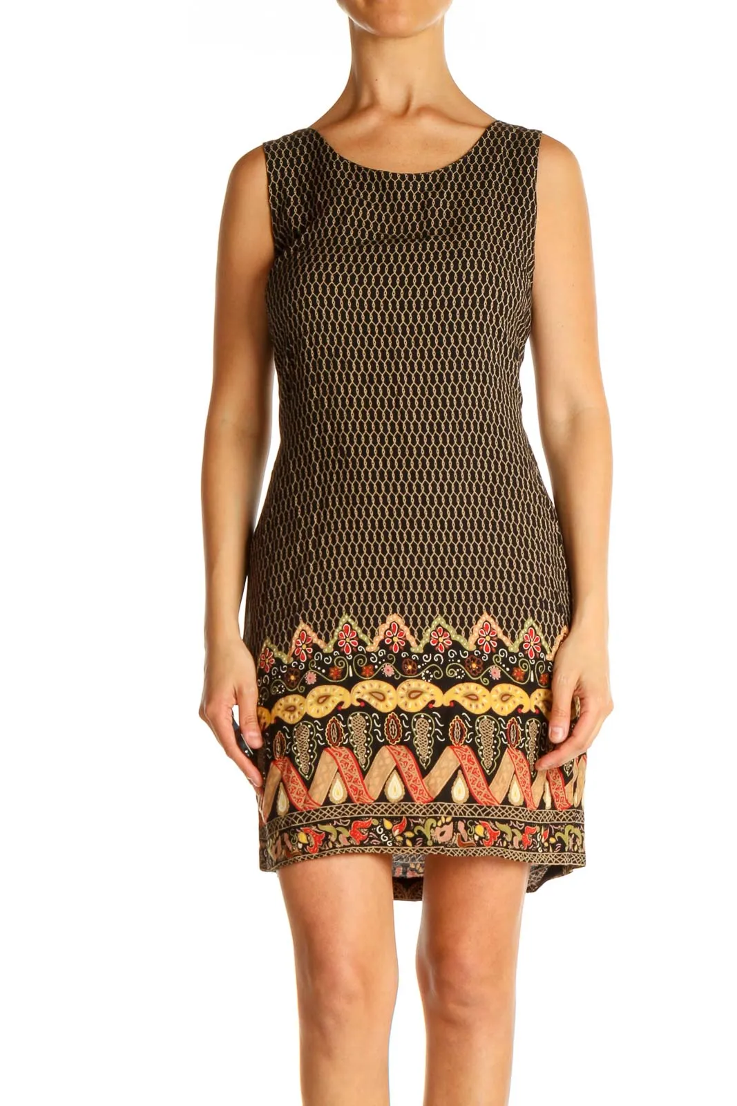 Brown Day Sheath Dress