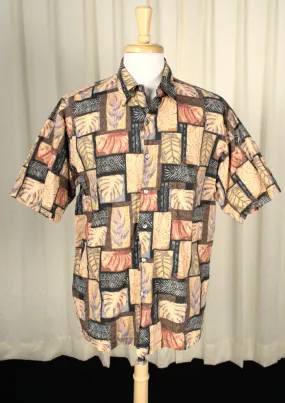 Brown Palm Leaves Tiki Shirt