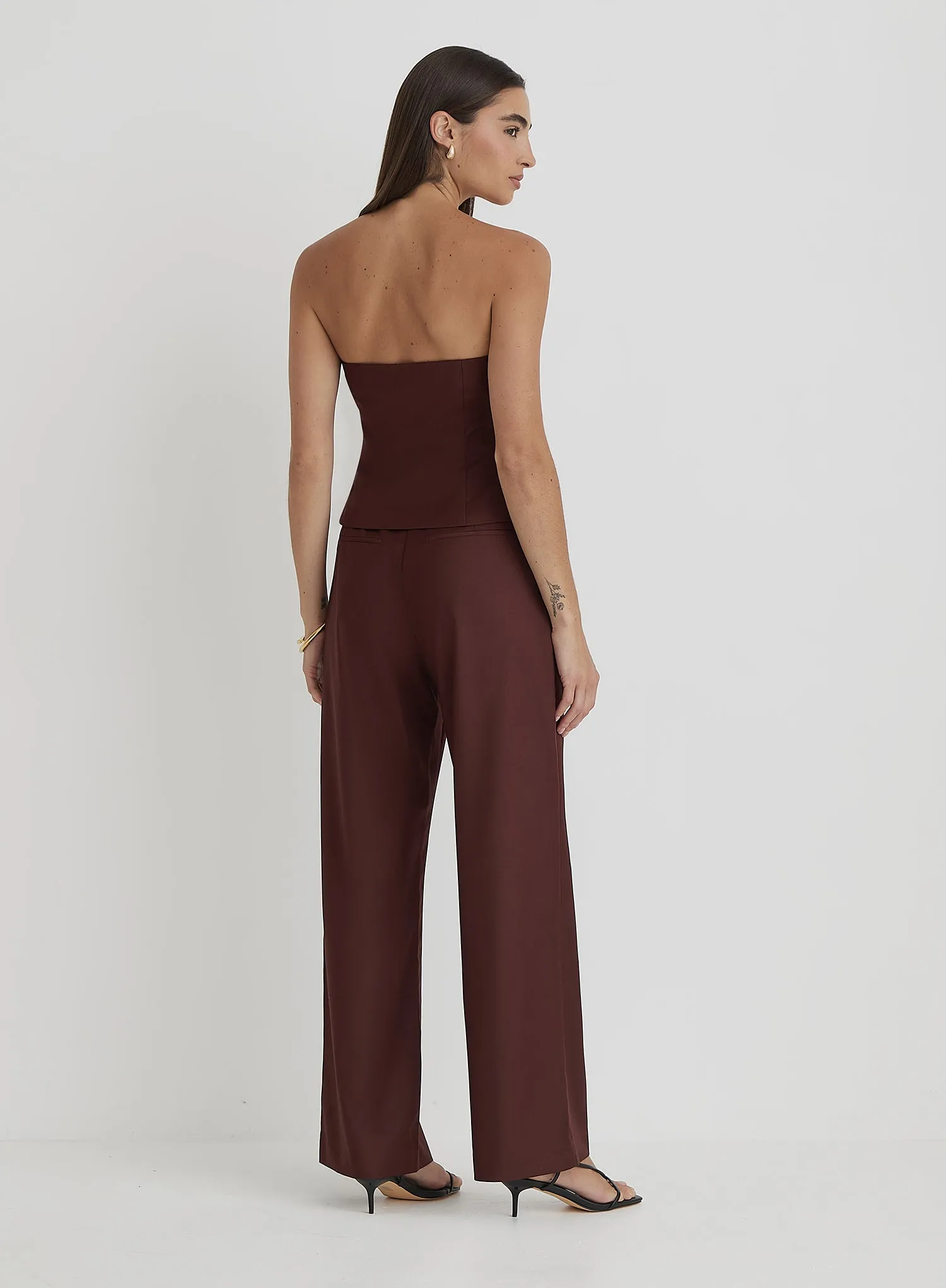 Burgundy Tailored Corset- Crea