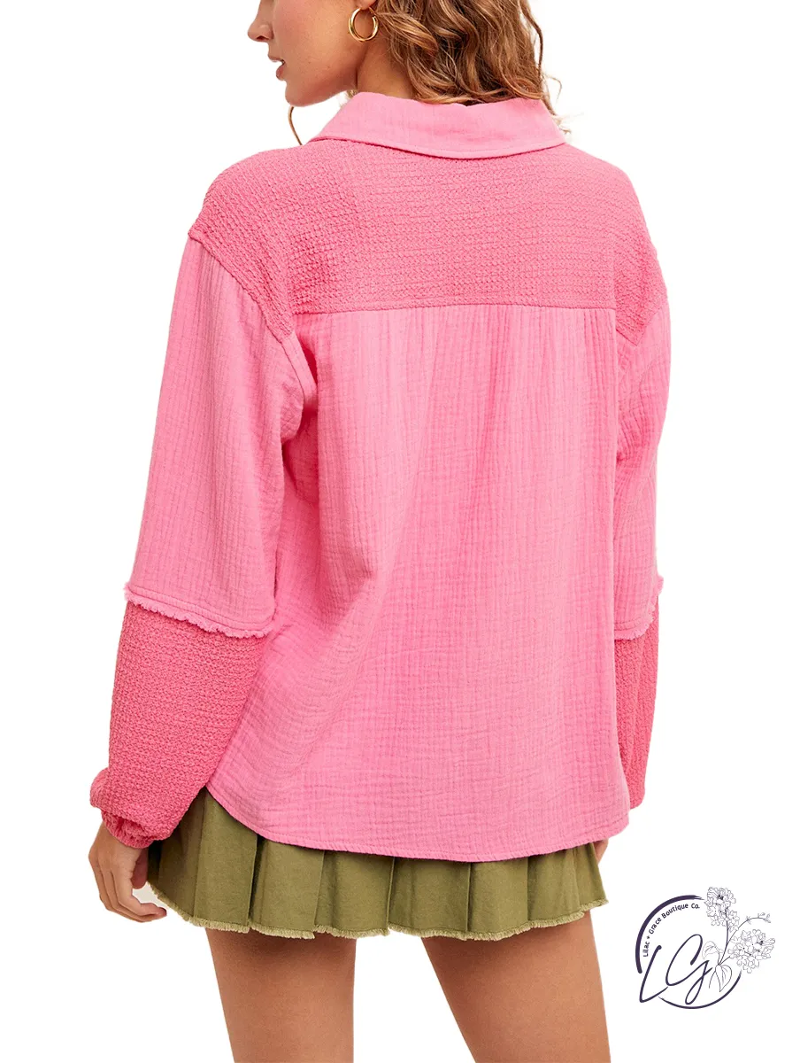 Colorful Urban Hem Top