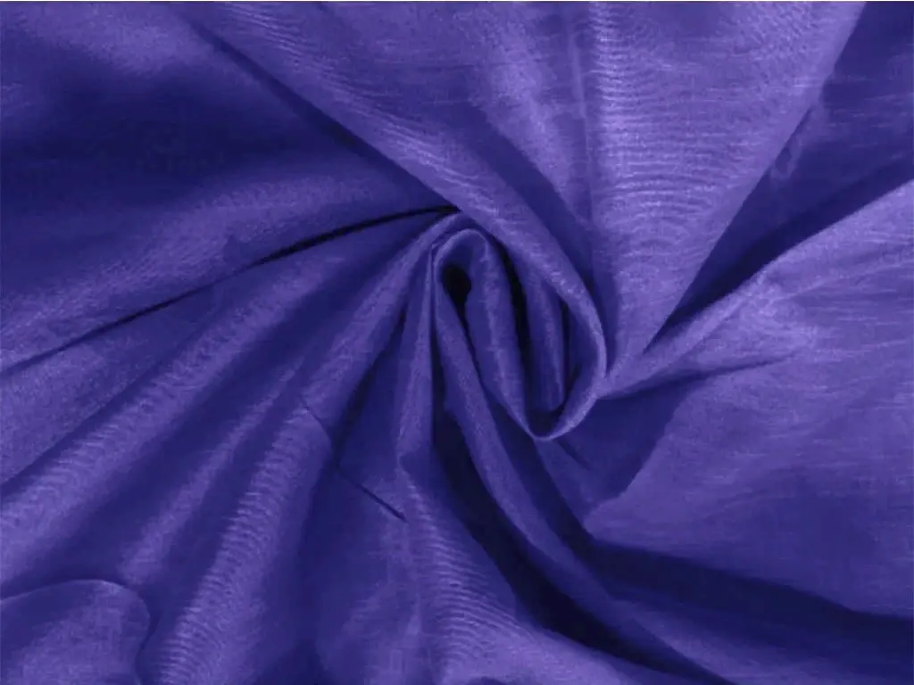 Deep Blue Plain Bangalore Raw Silk Fabric