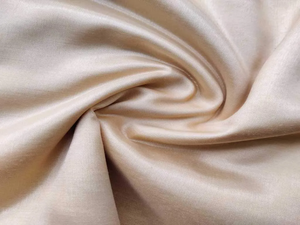 Dull Golden Plain Semi Silk Fabric