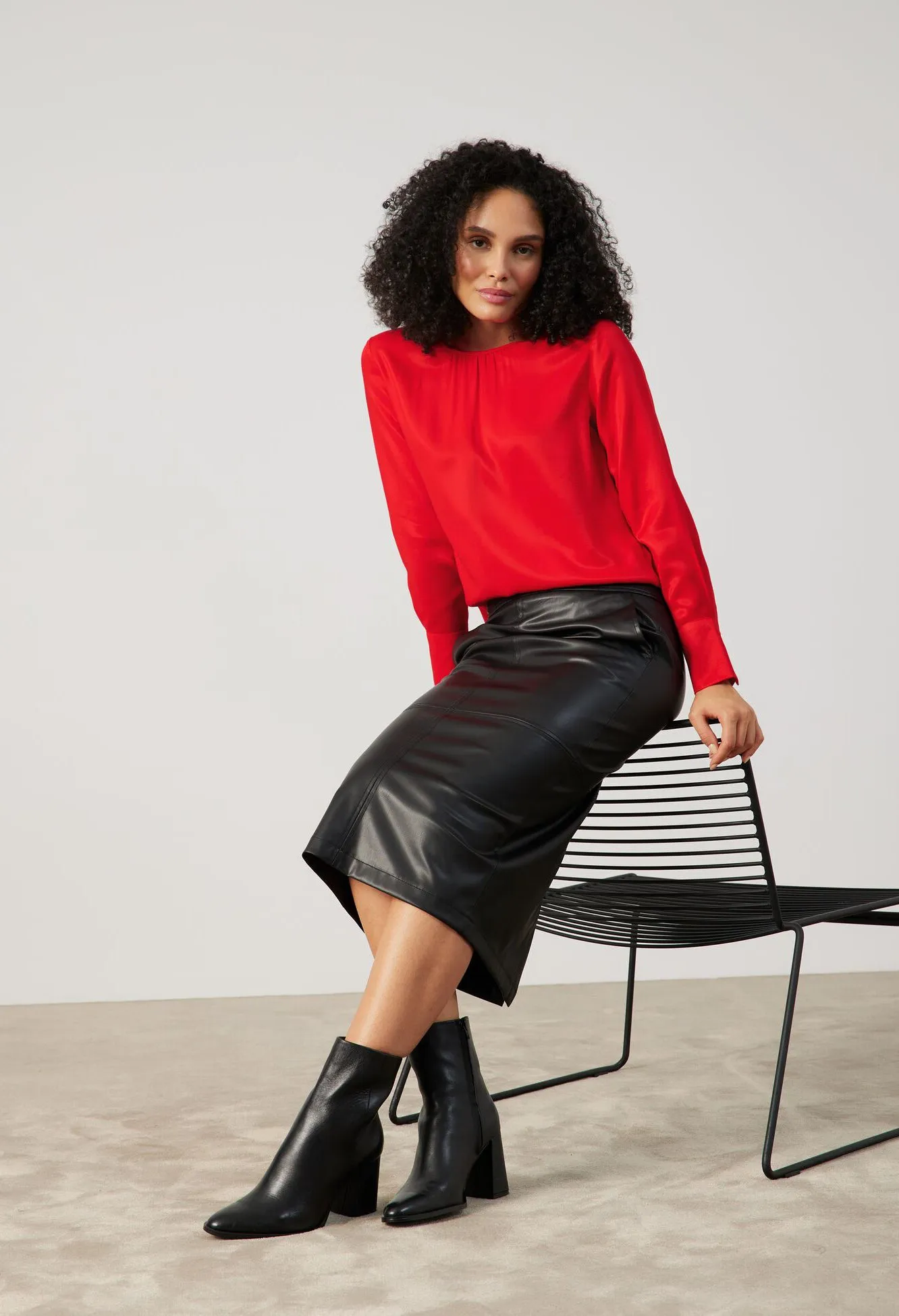 Faux Leather Pencil Skirt