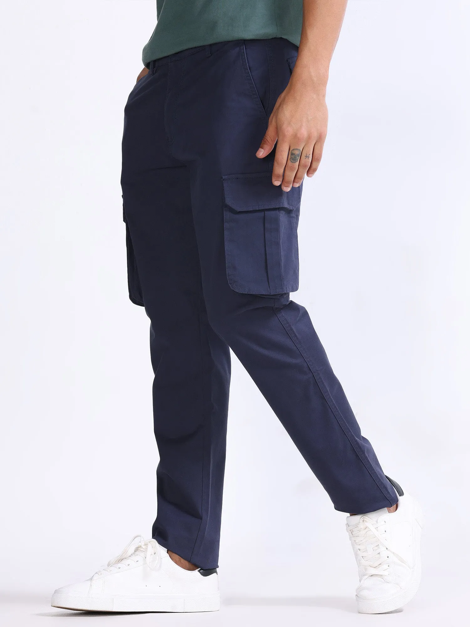 Fine Twill Navy Elevated Cargo