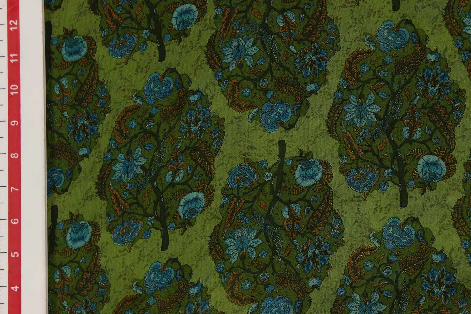 Green Silk Georegtte Fabric