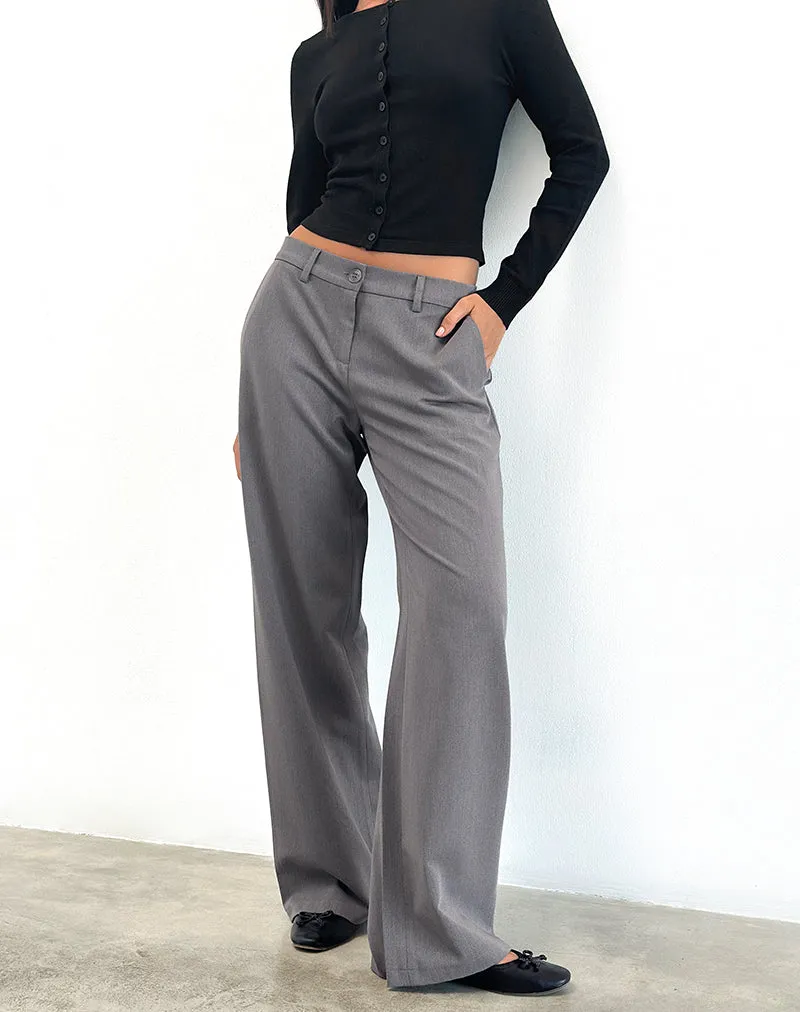 Halda Wide Leg Trouser in Charcoal