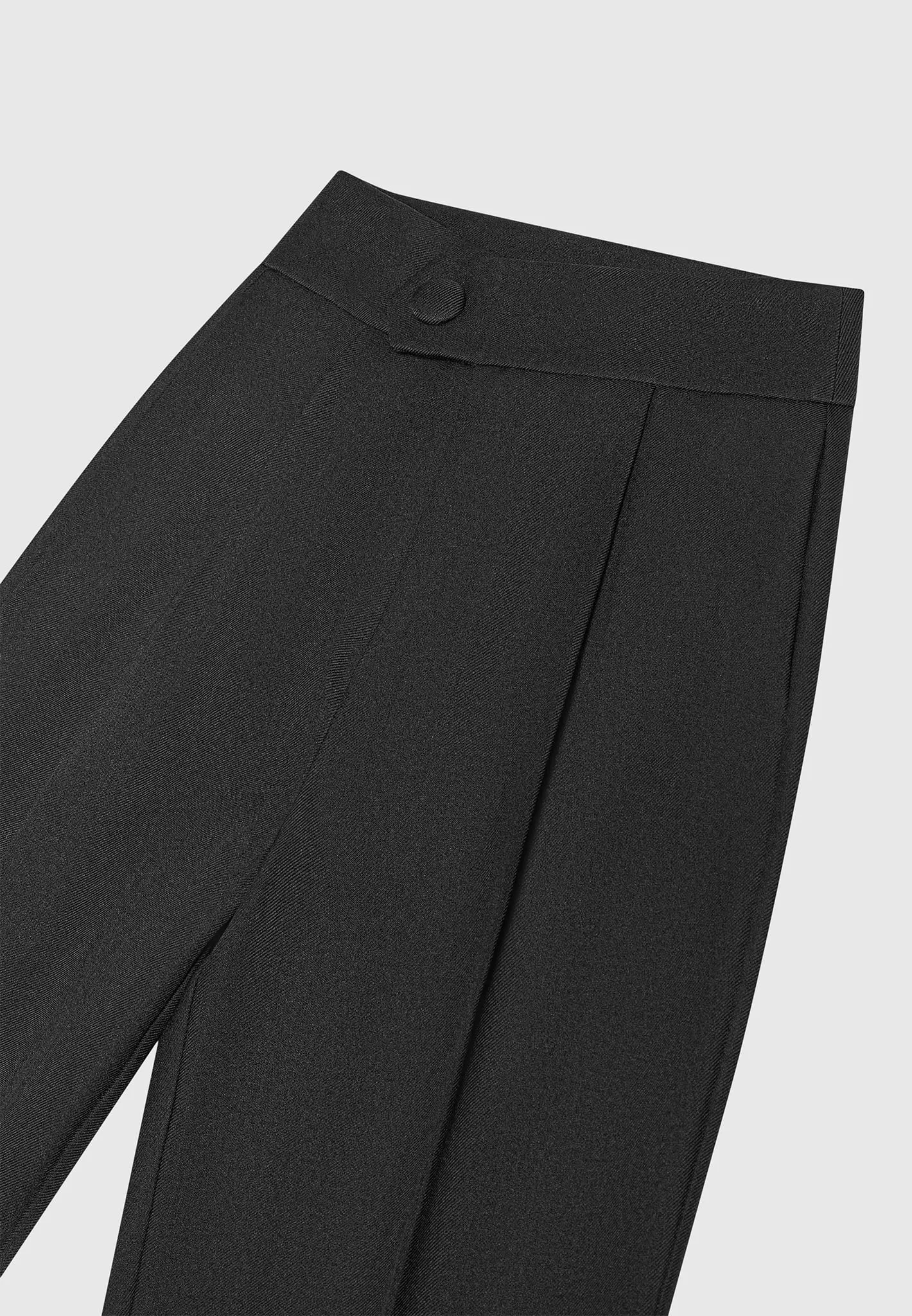 High Waisted Tailored Trousers - Black