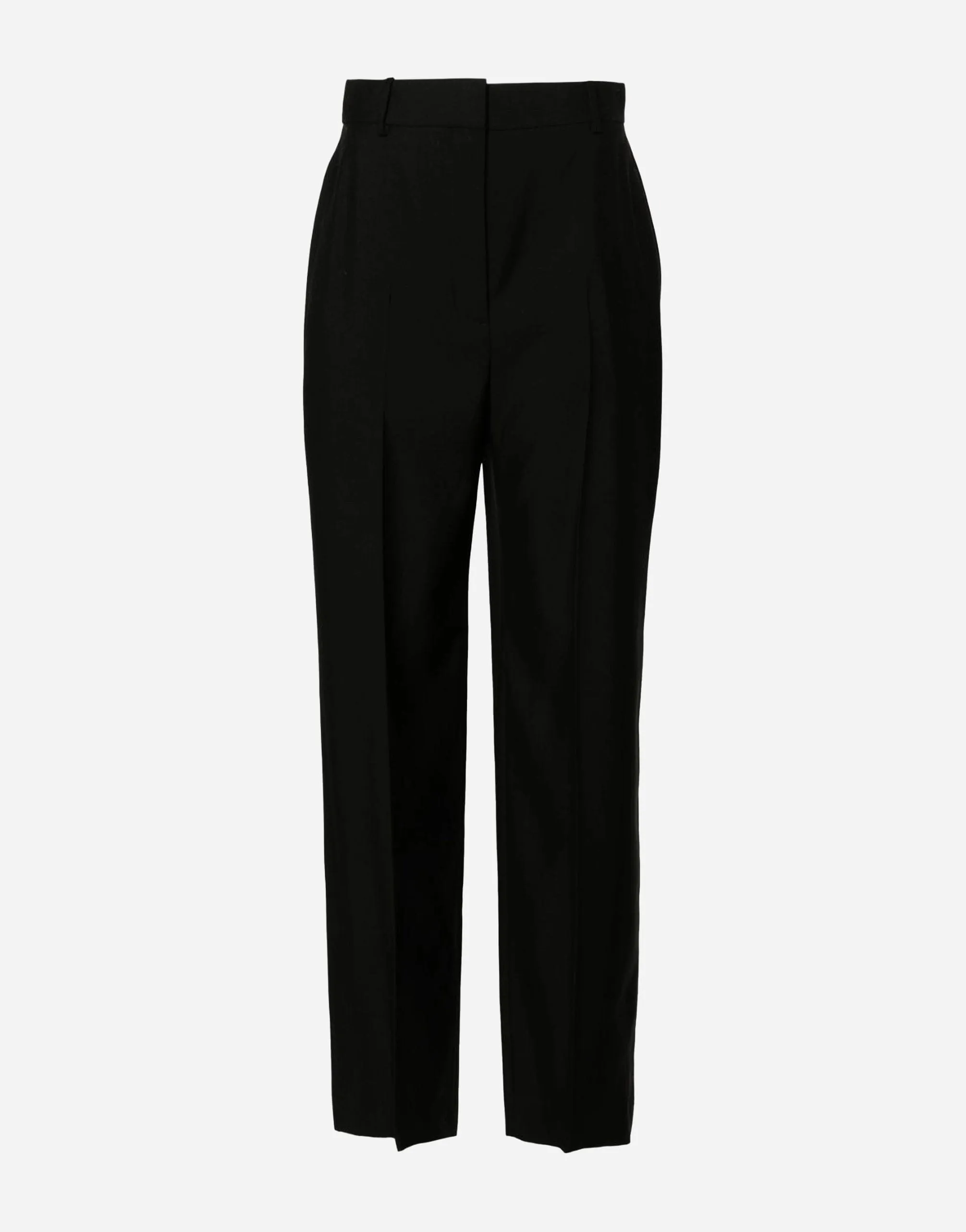 High-Waisted Tailored Wool Trousers