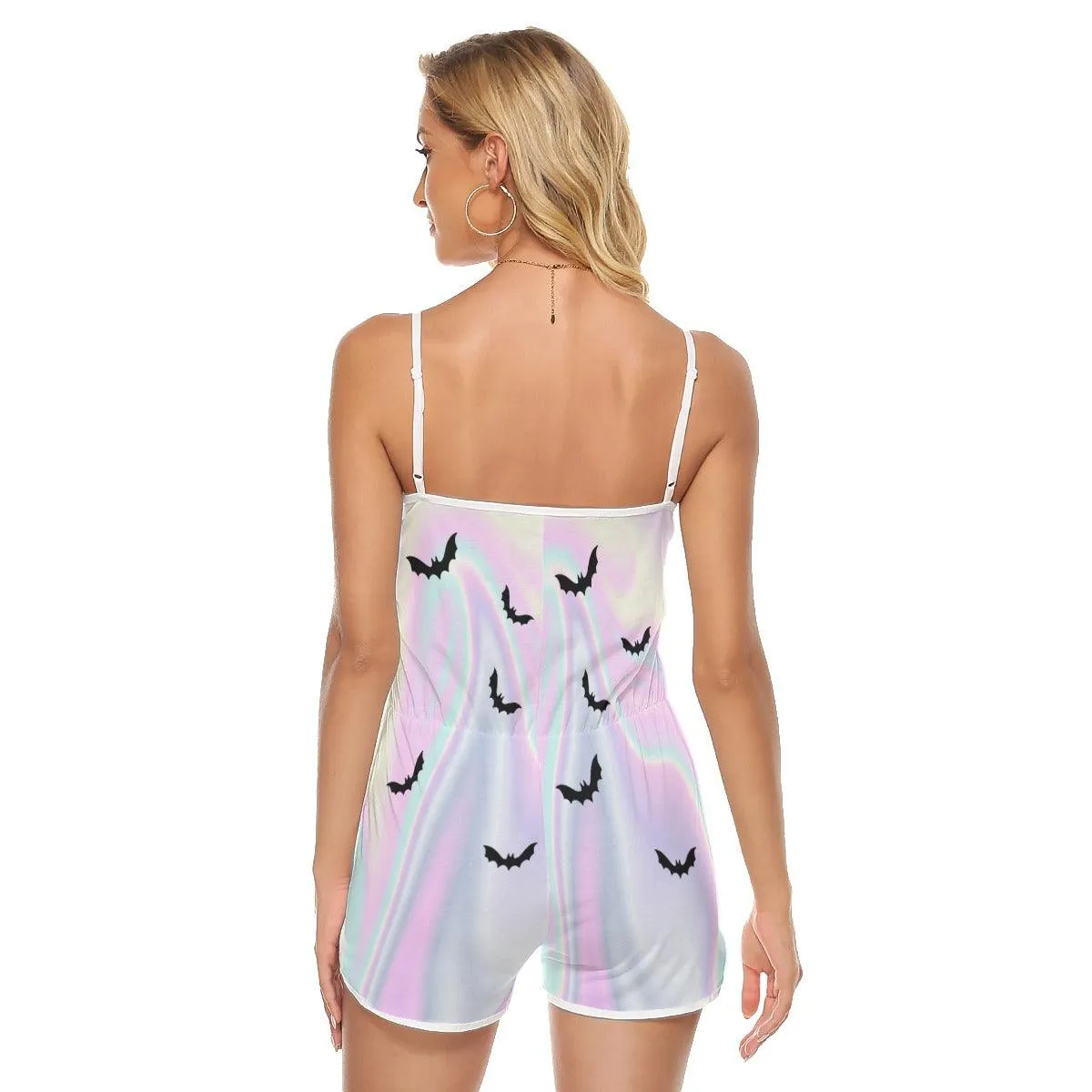 Hologram Nightmare V-neck Cami Romper