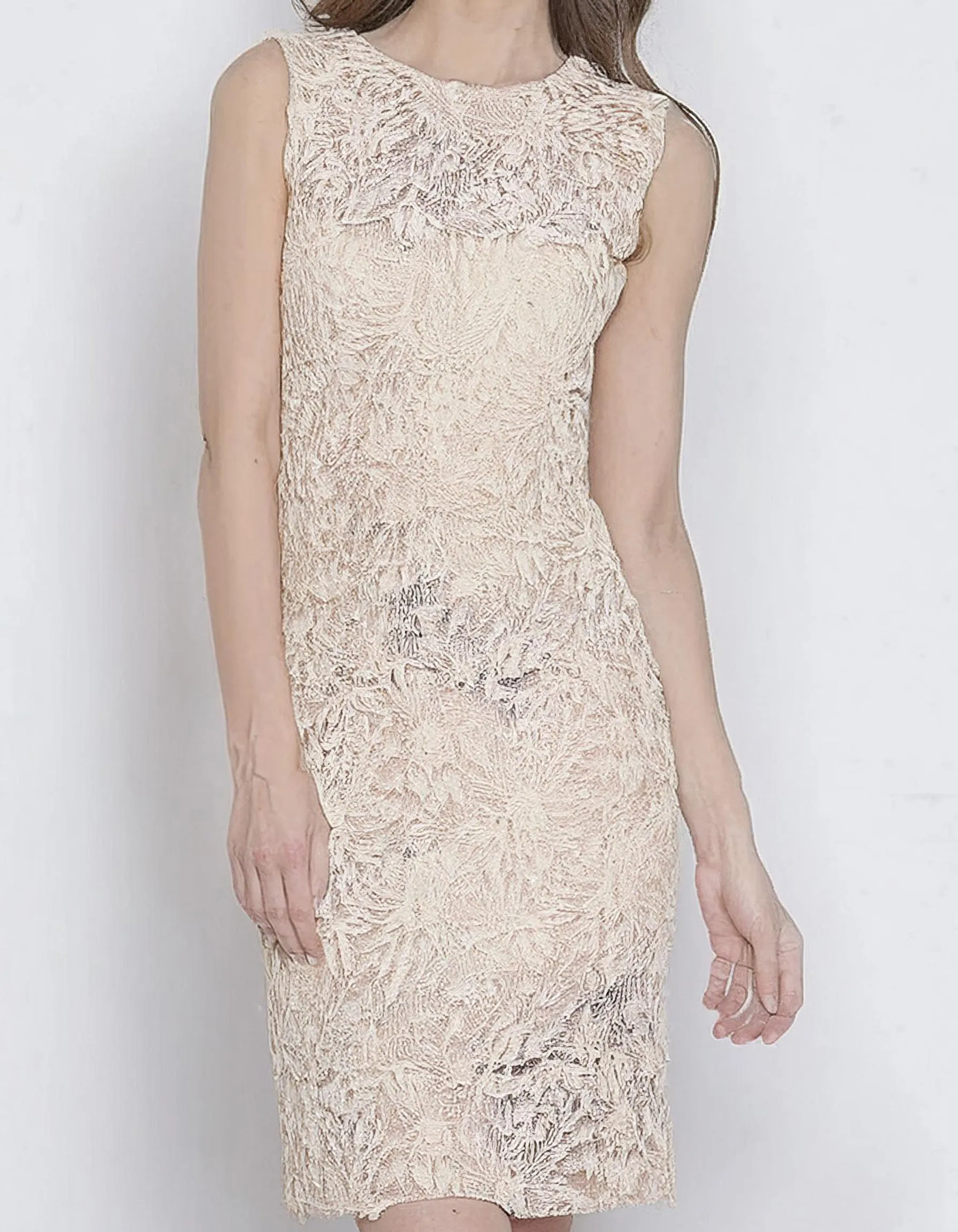 Ivory Lace Sheath Dress