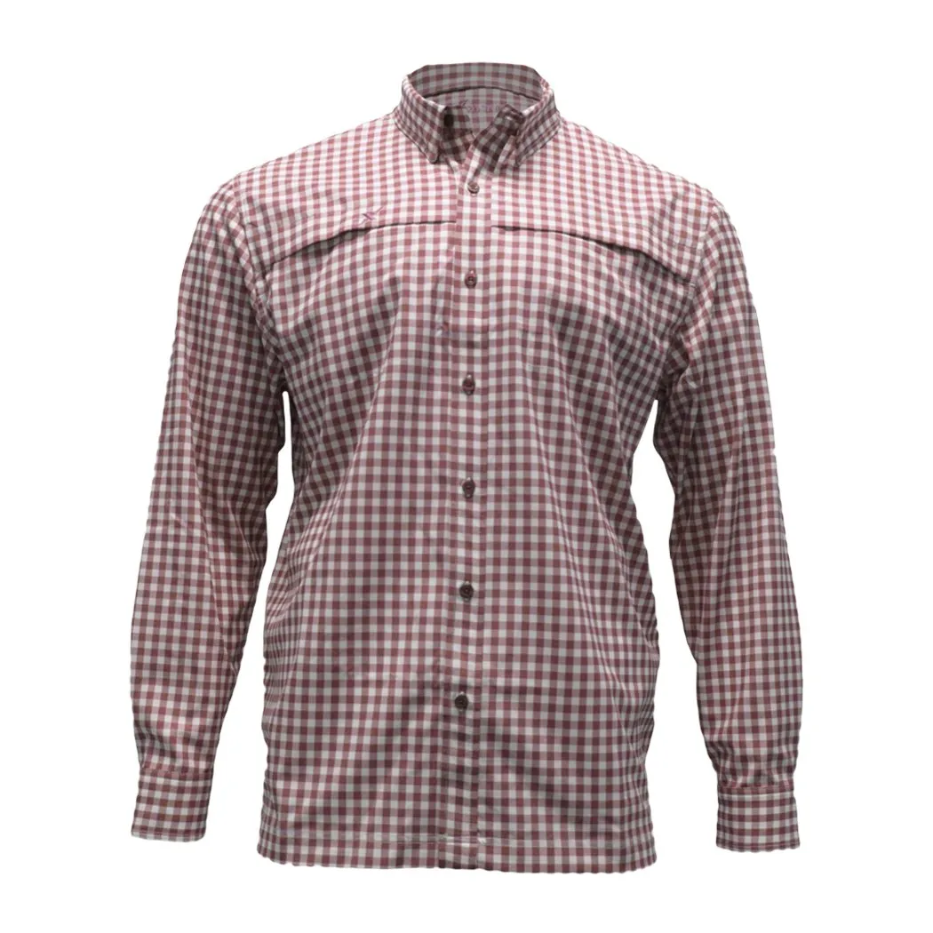 Long Sleeve Patterned Lifestyle Button Down w/ REPEL-X