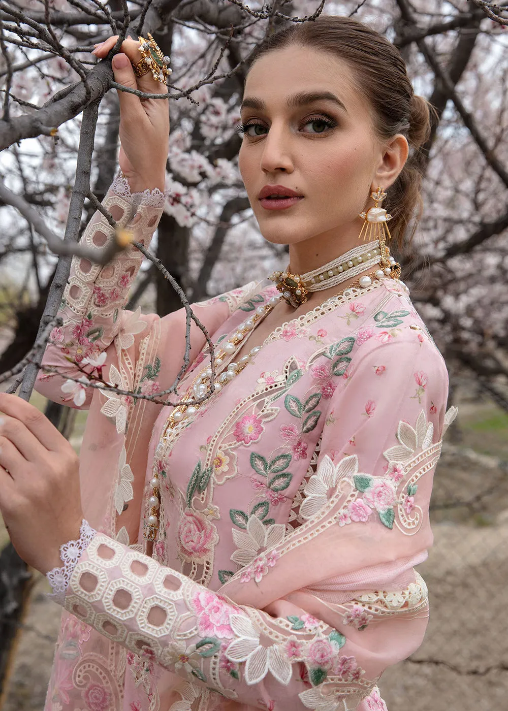 Luxury Lawn '24 by Crimson | Believe In Her - Blush Pink