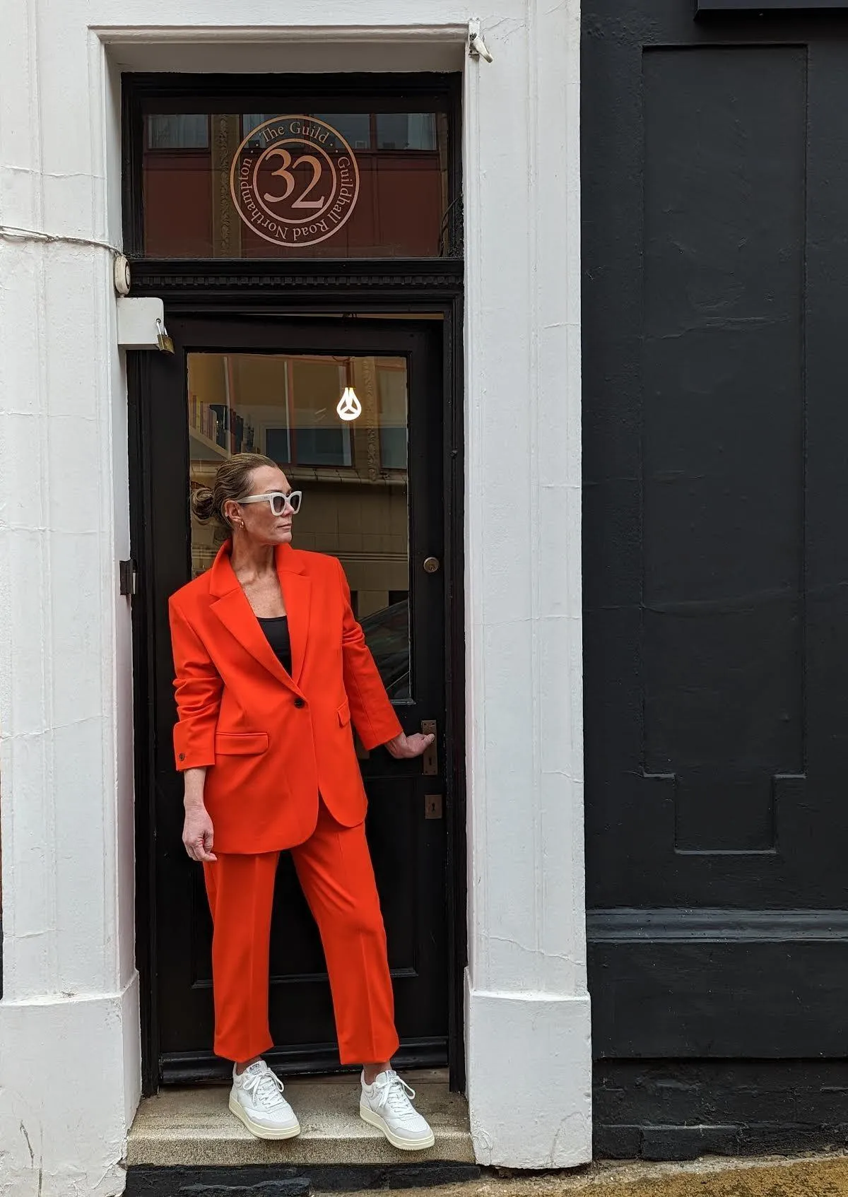 Meme Orange Tailored Trousers