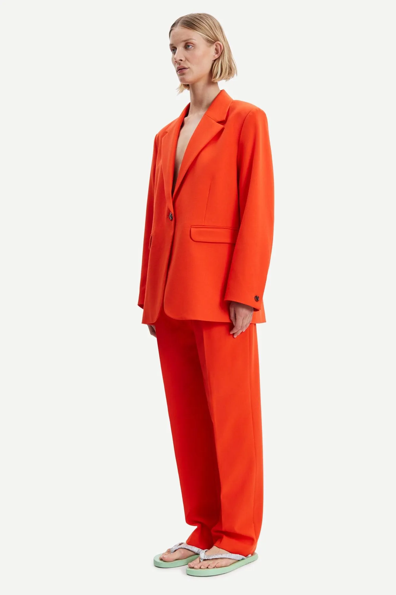 Meme Orange Tailored Trousers