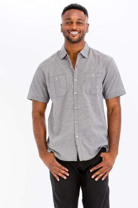 Mens Lightweight Short Sleeve Button Down Shirts