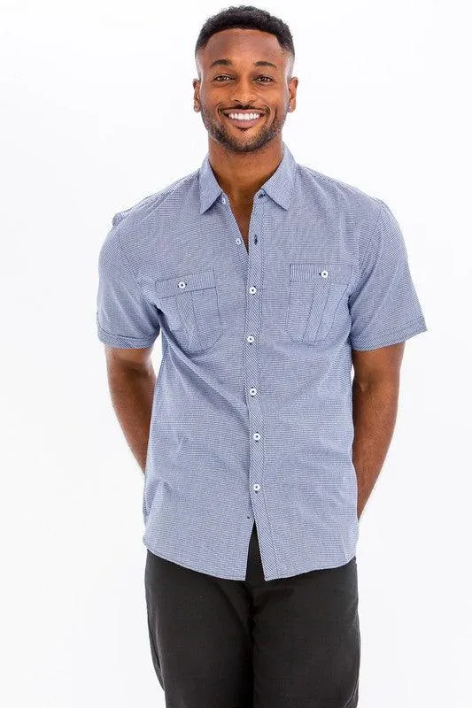 Mens Lightweight Short Sleeve Button Down Shirts