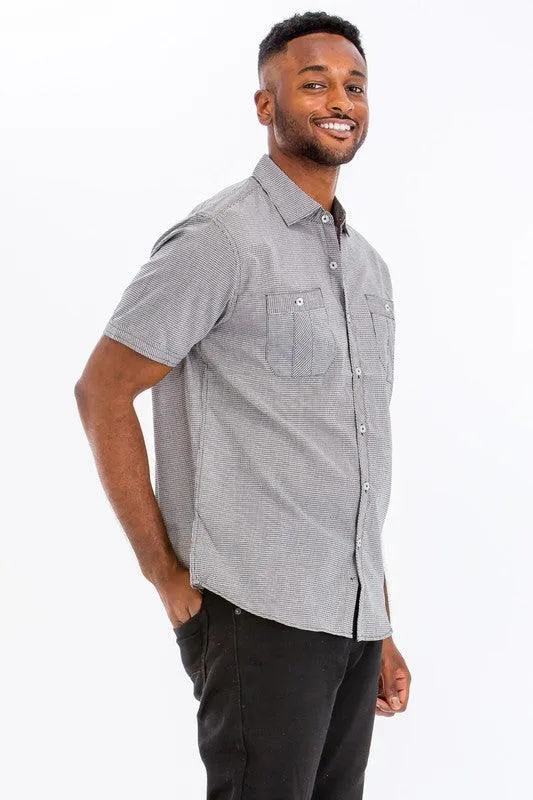 Mens Lightweight Short Sleeve Button Down Shirts