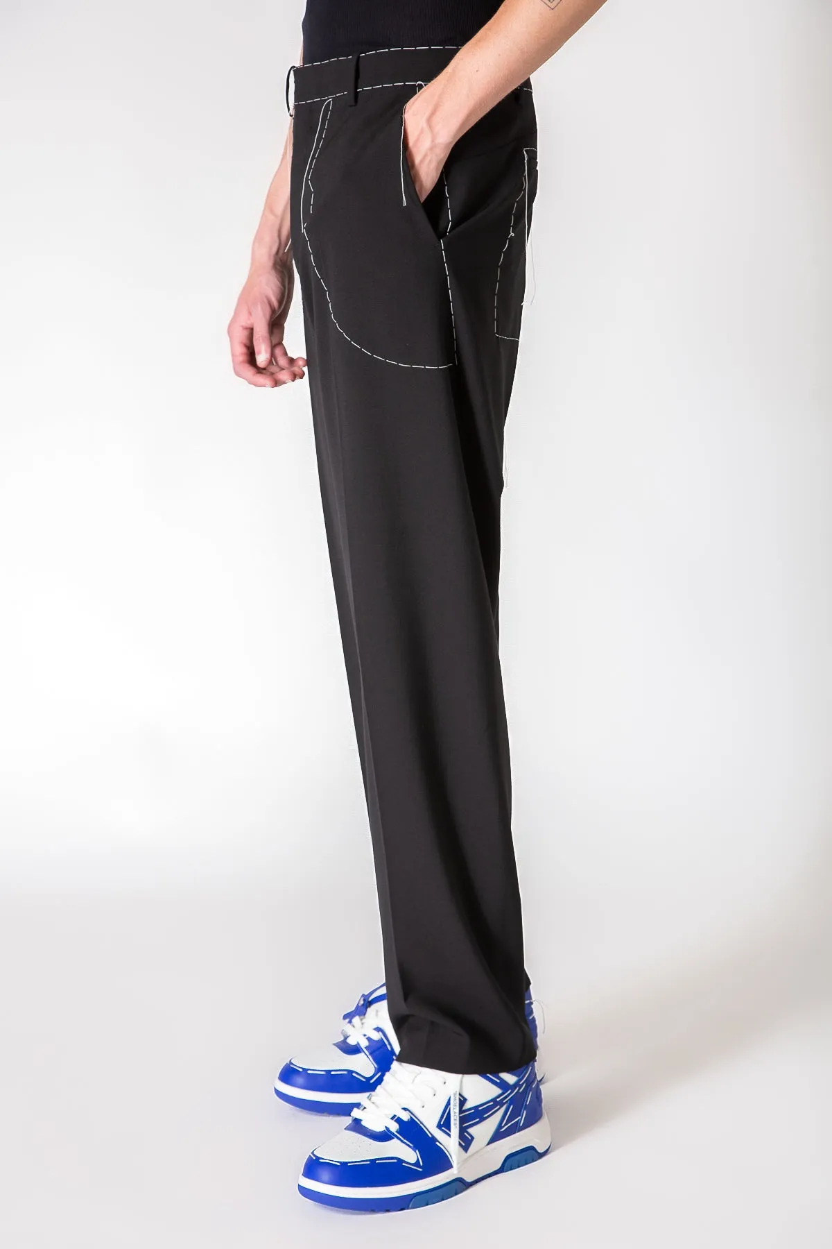 OFF-WHITE | STITCH ZIP TROUSERS