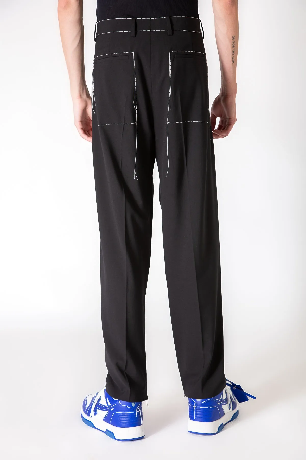 OFF-WHITE | STITCH ZIP TROUSERS