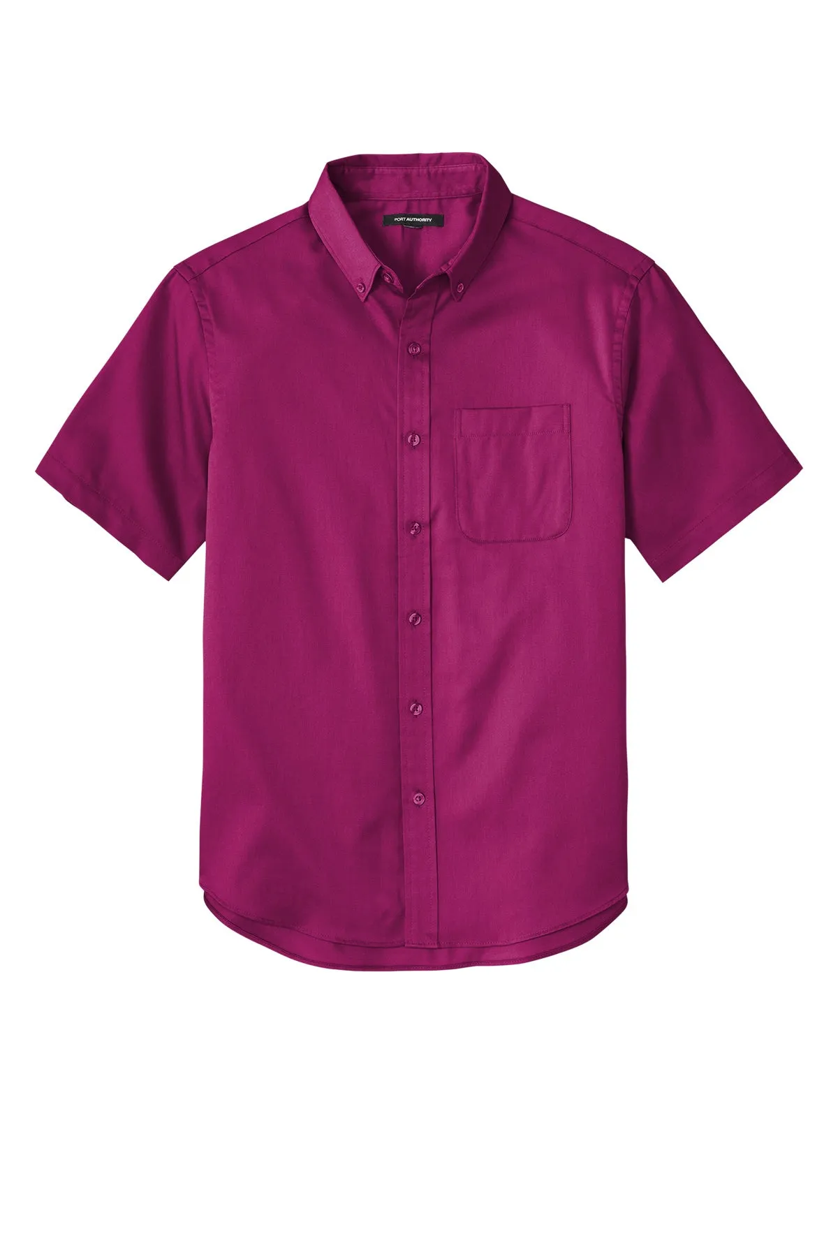 Port Authority® Short Sleeve SuperPro React™ Twill Shirt- Wild Berry