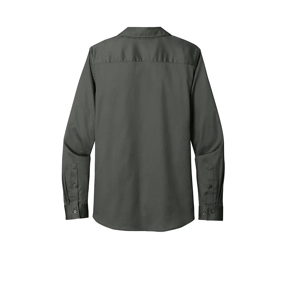 Port Authority® Women's Long Sleeve SuperPro React ™ Twill Shirt - Storm Grey