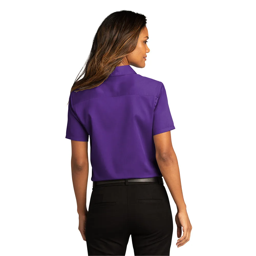 Port Authority® Women's Short Sleeve SuperPro React ™ Twill Shirt - Purple