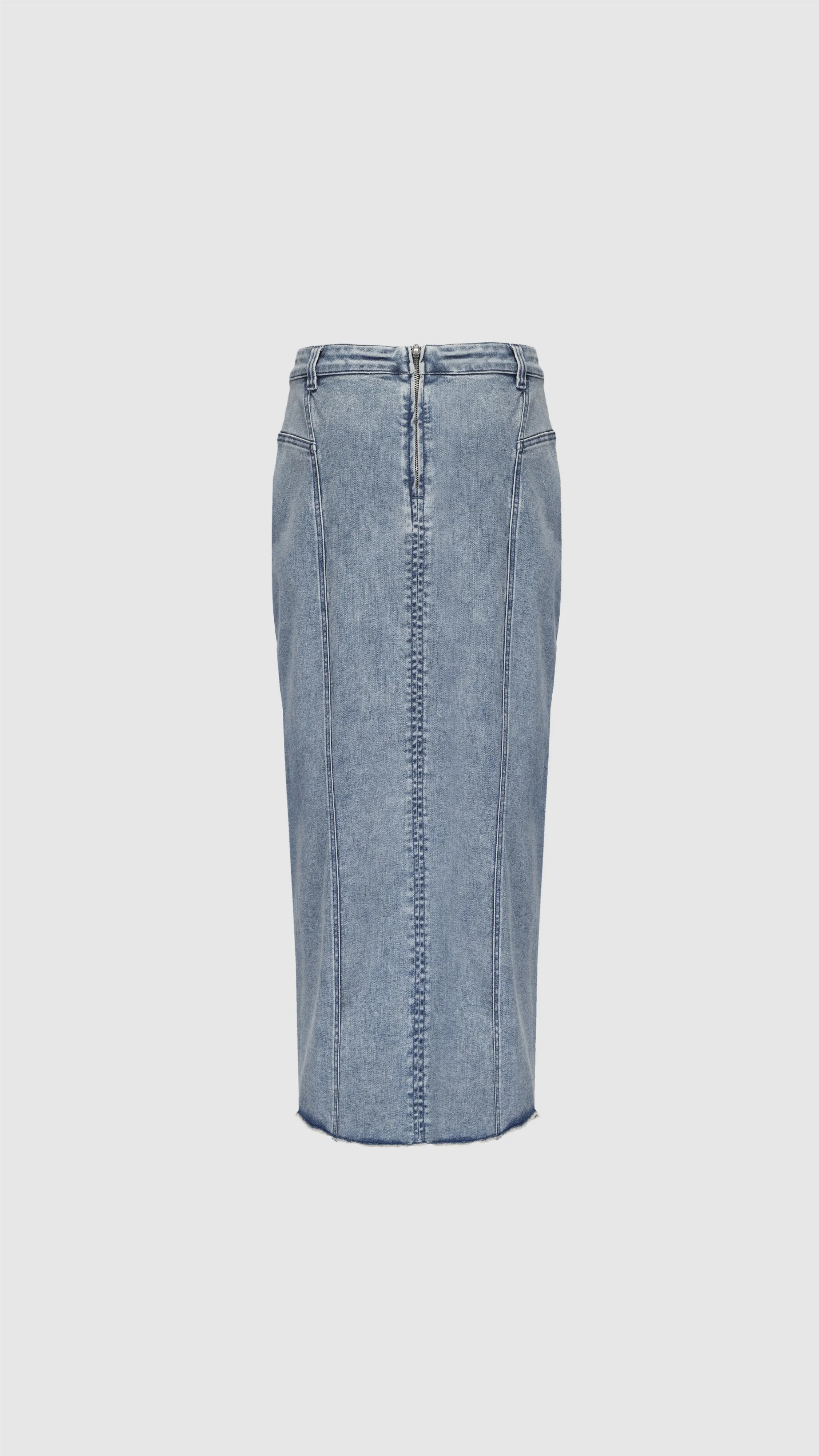 Rebuilt Denim Pencil Skirt