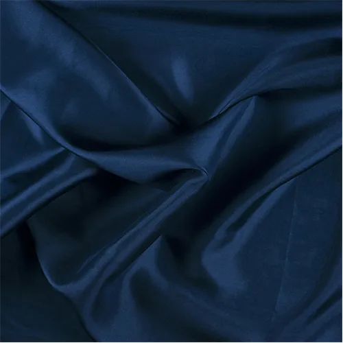 Runway Silks Dark Blue Silk Crepe de Chine Fabric