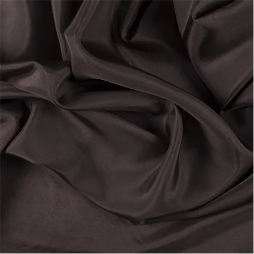 Runway Silks Dark Brown Silk Crepe de Chine Fabric