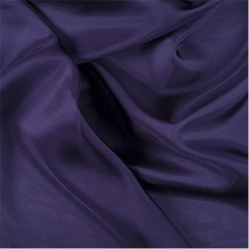 Runway Silks Dark Purple Silk Crepe de Chine Fabric