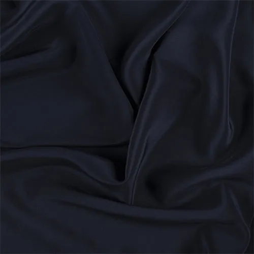 Runway Silks Midnight Navy Silk Crepe de Chine Fabric