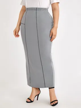 Split Maxi Plus Size Skirt