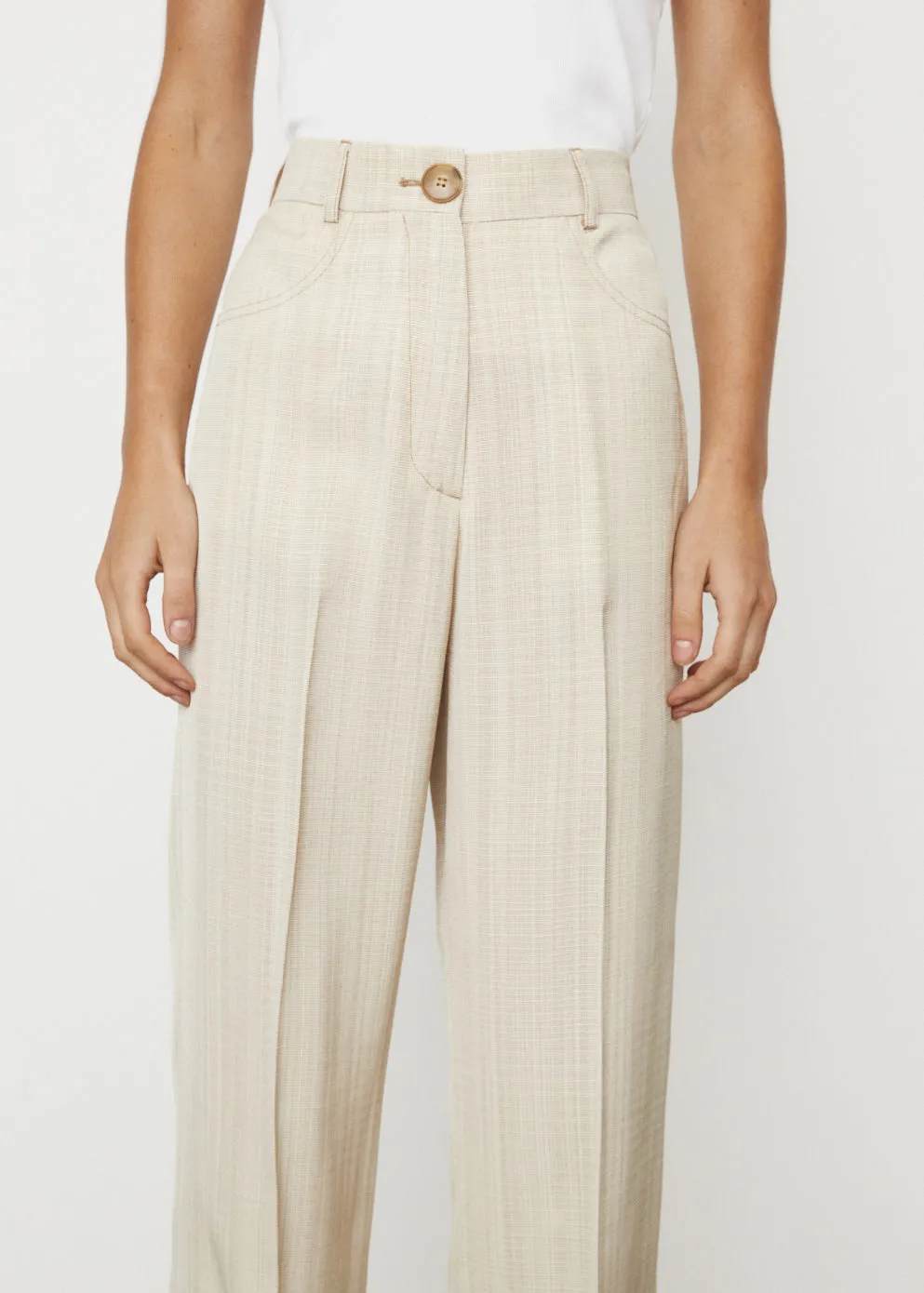 Straight Fit Tailored Trousers