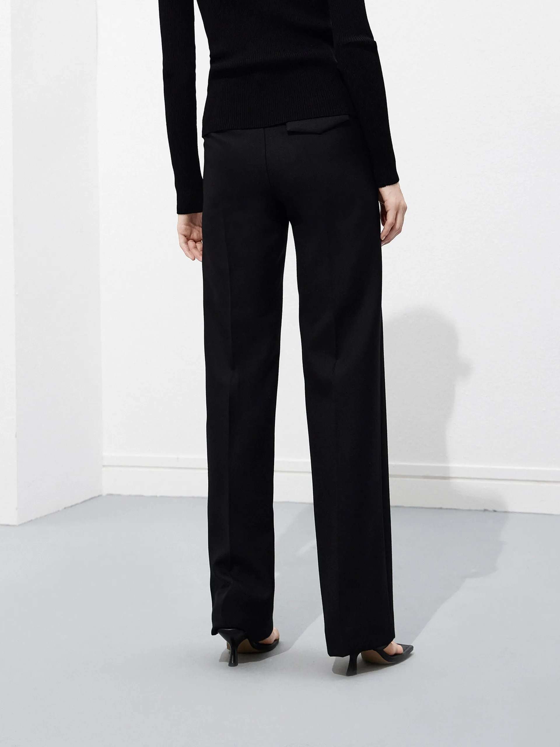 Straight Leg Tailored Trousers