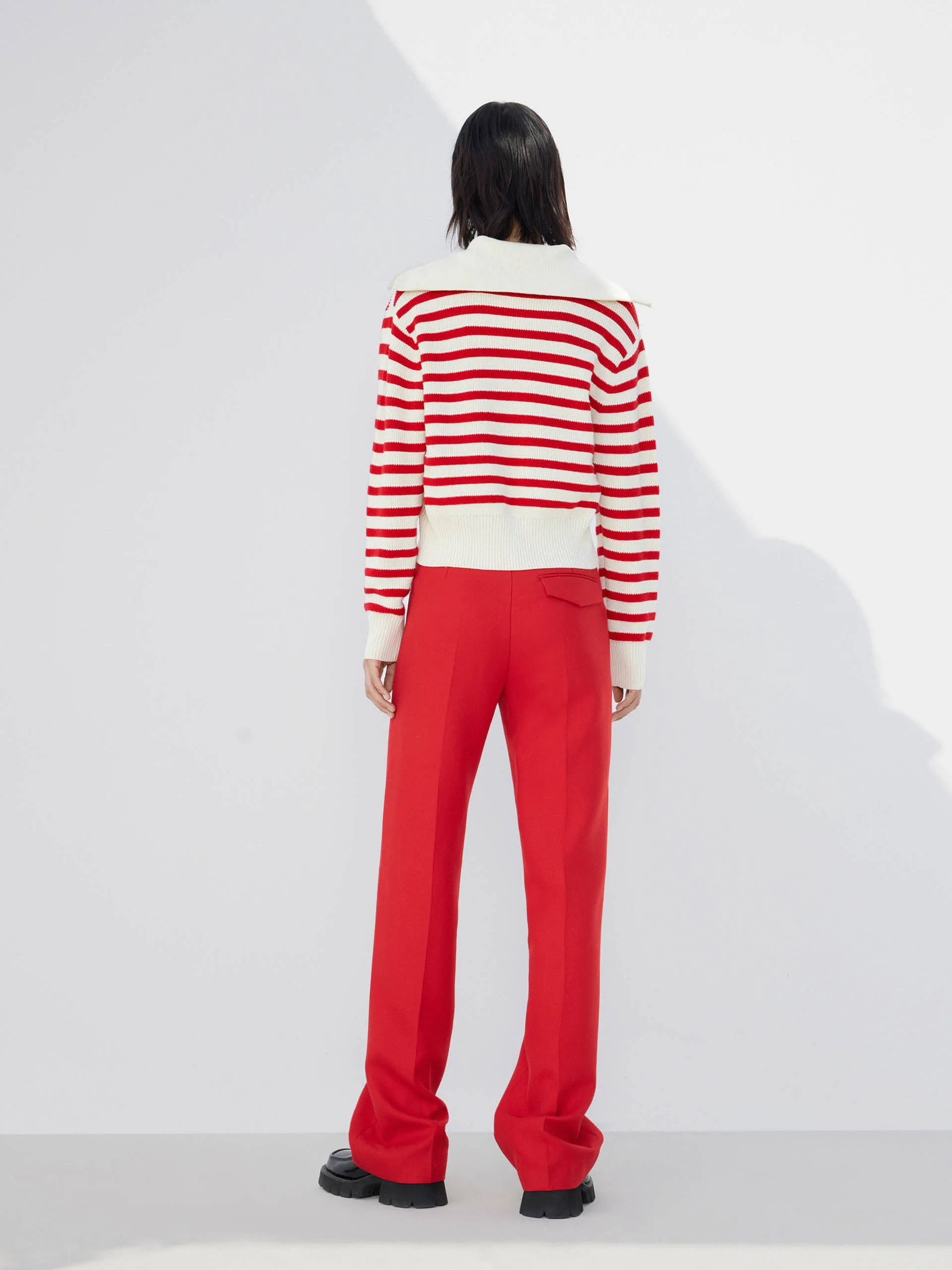 Straight Leg Tailored Trousers