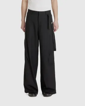 Tailored Detachable Pocket Wide Trousers