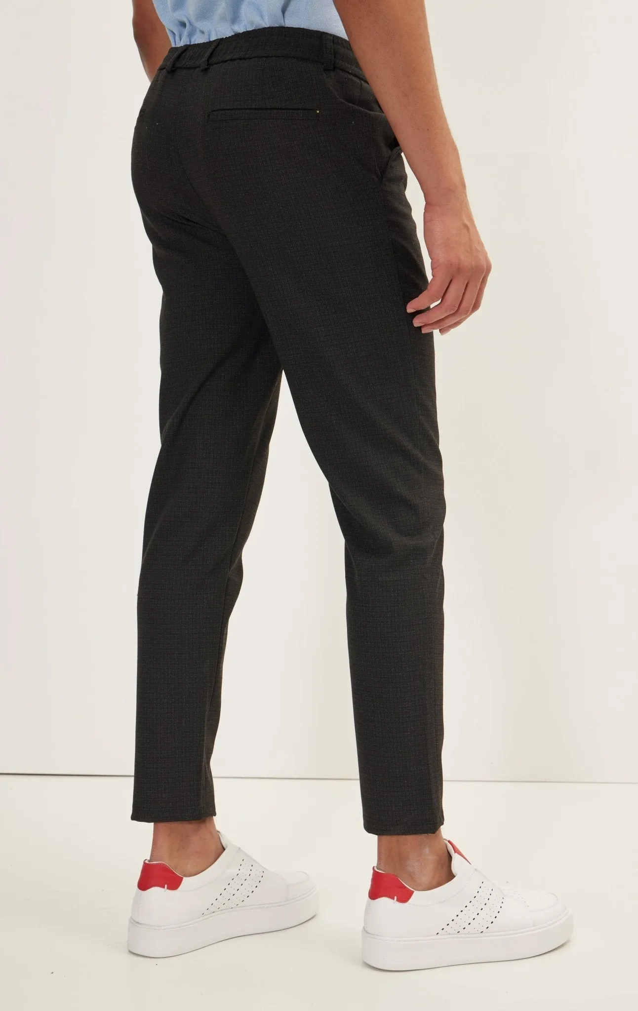 Tailored fit knit trousers - Black