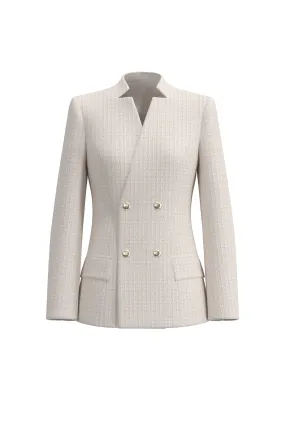 TAILORED TWEED JACKET IN WHITE