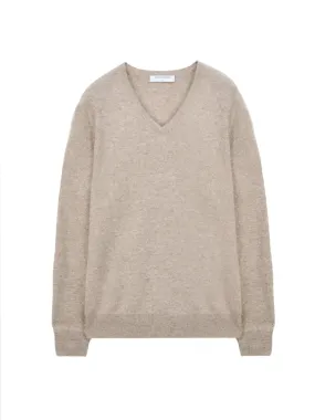 V Neck Sweater_Beige